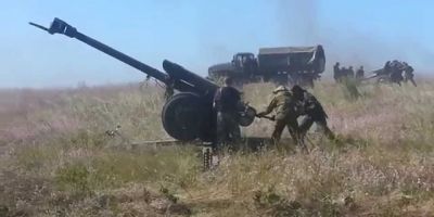 VIDEO Separatistii prorusi au filmat cu drona un atac de artilerie asupra fortelor ucrainene