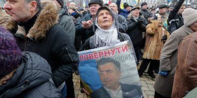 Mii de sustinatori ai lui Saakasvili au manifestat la Kiev, cerand revenirea acestuia in Ucraina si demisia lui Porosenko